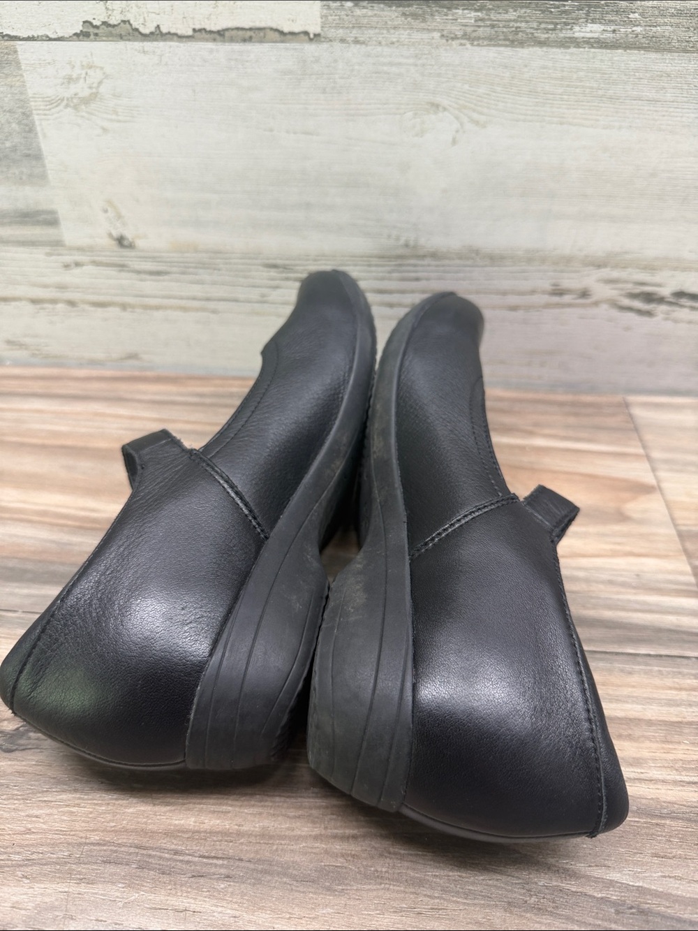 Dansko Loralie Women's Mary Jane size 7 37 Black Leather Round Toe Wedge Shoes - Picture 6 of 7